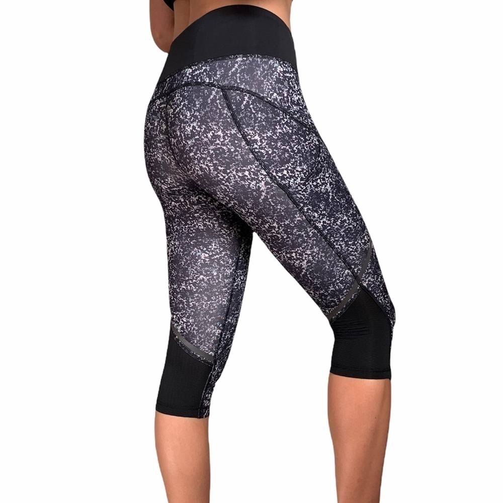 Lululemon Athletica Black White Gray Leggings Sz 4